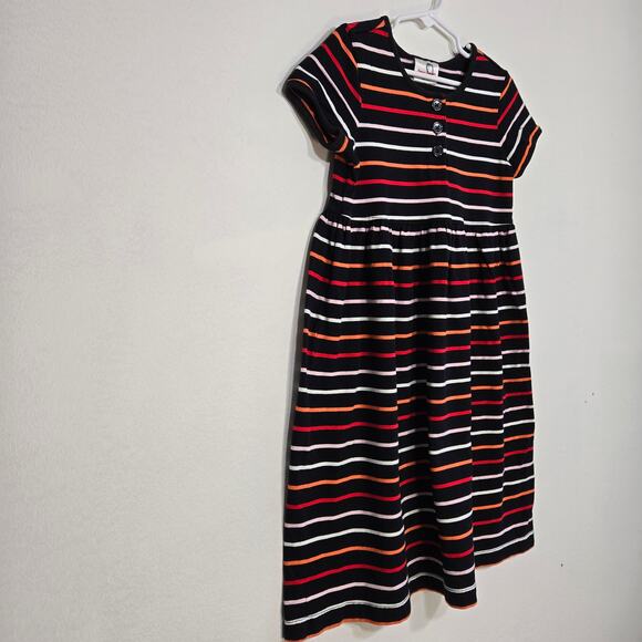 Hannah Anderson Multicolored Striped Girls Dress. Size 6-7 - Picture 4 of 11